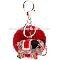 New product 2016 fashion 8-10cm rabbit fur ball keychain fur pompon